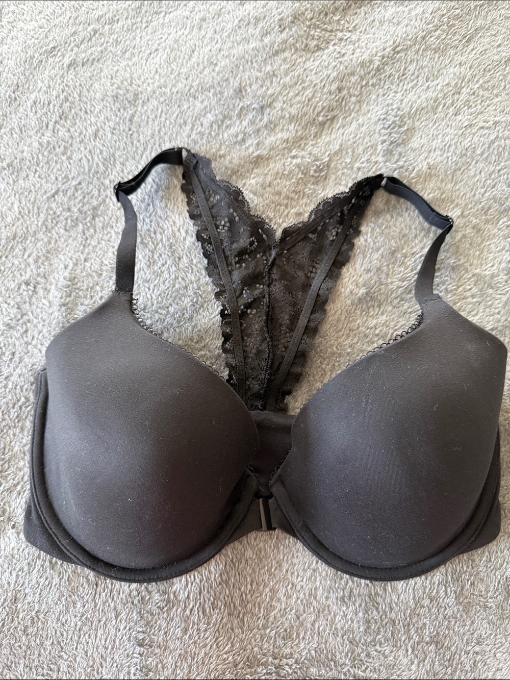 Victoria's Secret Black Lace Racerback Push-Up Bra
